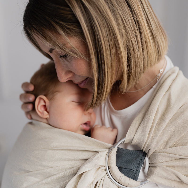 ボバリングスリング【パンパス】　抱っこ紐　スリング boba ring sling 白 ベージュ リネン