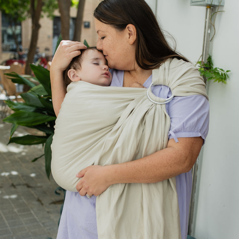 ボバリングスリング【パンパス】　抱っこ紐　スリング boba ring sling 白 ベージュ リネン