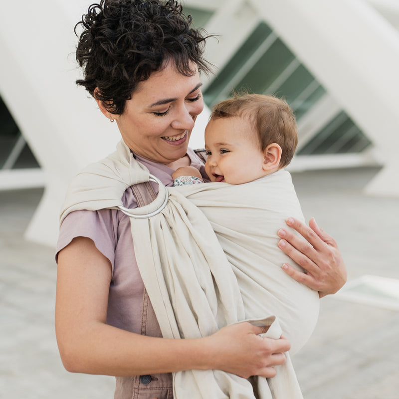 ボバリングスリング【パンパス】　抱っこ紐　スリング boba ring sling 白 ベージュ リネン