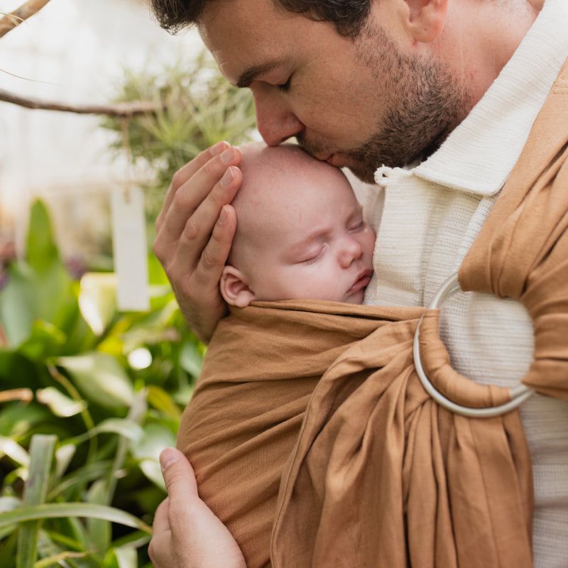 ボバリングスリング【ライ】　抱っこ紐　スリング boba ring sling ブラウン リネン