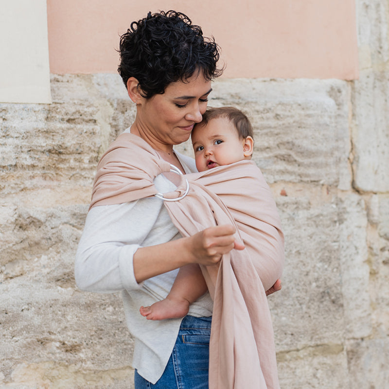 ボバリングスリング【ピオニー】　抱っこ紐　スリング boba ring sling ピンク ベージュ リネン